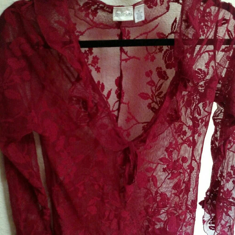 FREDERICKS OF HOLLYWOOD lace robe/jacket